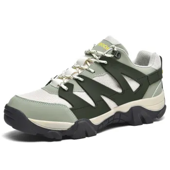 Leather Mesh Sports Non Slip Hiking Casual Shoes